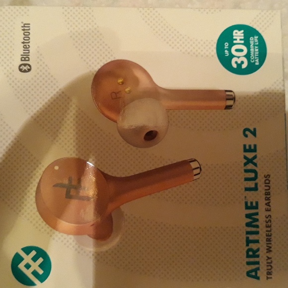 WIRELESS EAR BUDS White color metallic compact charging case AIR Pod NEW - Picture 5 of 12